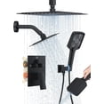 thumbnail image 4 of Shower Faucet Set  Ceiling Mount Rainfall Shower System with Rain Shower Head and Multi-function Handheld Head Push Button Diverter Shower Faucet Trim Kit Matte ), 4 of 6