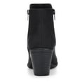 thumbnail image 2 of BLISSFUL STEP Valentine's Women' Shoes Round Toe Stacked Block Heel Zipper Ankle Boots Black 8, 2 of 7