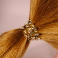 thumbnail image 2 of Amelia Beauty, 8 Small Shinny Elastic Hair Telephone Cord Coils, 1.5in Diameter Spiral Hair Ties, Strong Hold, Gentle on Hair, Gold, 2 of 10