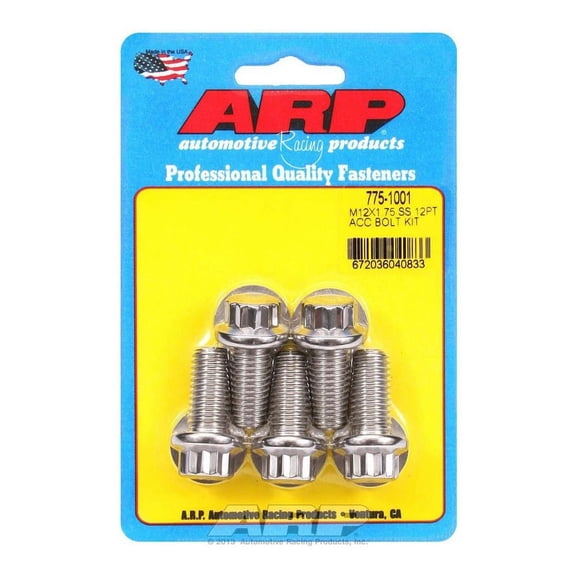 Arp S/S Bolt Kit - 12pt. (5) 12mm x 1.75 x 25mm