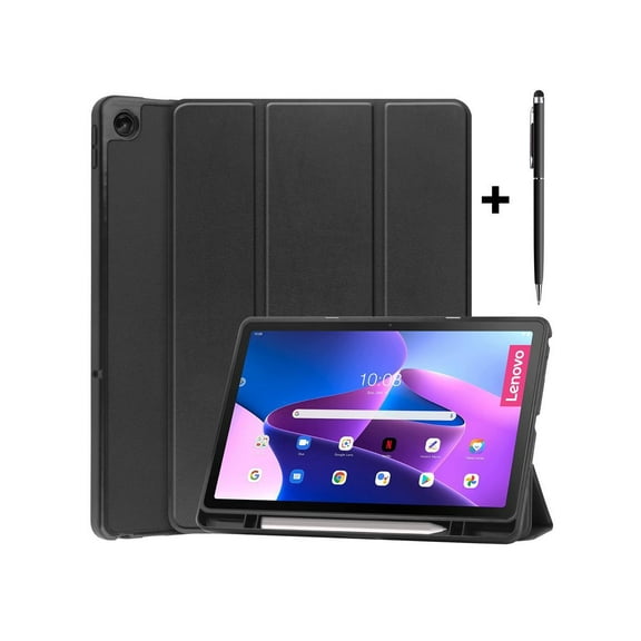 Lenovo Tab M10 Plus Case 10.6 Inch 2022 3rd Gen with Pen Holder, Slim Stand Hard Back Shell Protective Smart Cover Case for Lenovo Tab M10 Plus 10.6" 2022 Release with Universal Stylus Pen