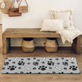 thumbnail image 4 of Paw Prints and Bones Bathroom Rugs Mat,Non Slip Microfiber Bathroom Rug,Rubber Backing,Soft Bathroom Mats for Bathroom Floor,Tub and Shower,47x17in(120x43cm), 4 of 5