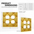 thumbnail image 3 of Yellow Grid Pattern Light Switch Cover Decorative Switch Plates and Outlet Covers Wall Plate for Electrical Kitchen Home Office Art Decor Mid-size, 3 of 4
