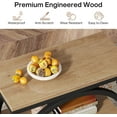 thumbnail image 4 of Tribesigns End Table Set of 2, Wood Sofa Side Table, Oak, 4 of 7