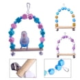 thumbnail image 4 of Wooden For Perching Birdwatching Foot And Cage Accessory And Home Decor With Colorful Beads And Bells, 4 of 5