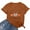 Brown, variant on VILOVE Women Halloween Shirt Plaid Pumpkins Graphic Crew Neck Short Sleeve T-Shirts Tops