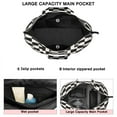 thumbnail image 3 of Black and White Checkered Pattern Travel Tote Bags for Women Carry On,Large Weekender Bags for Women Travel,Multi Functional Duffle Bag for Work,Shopping,Sports, 3 of 5