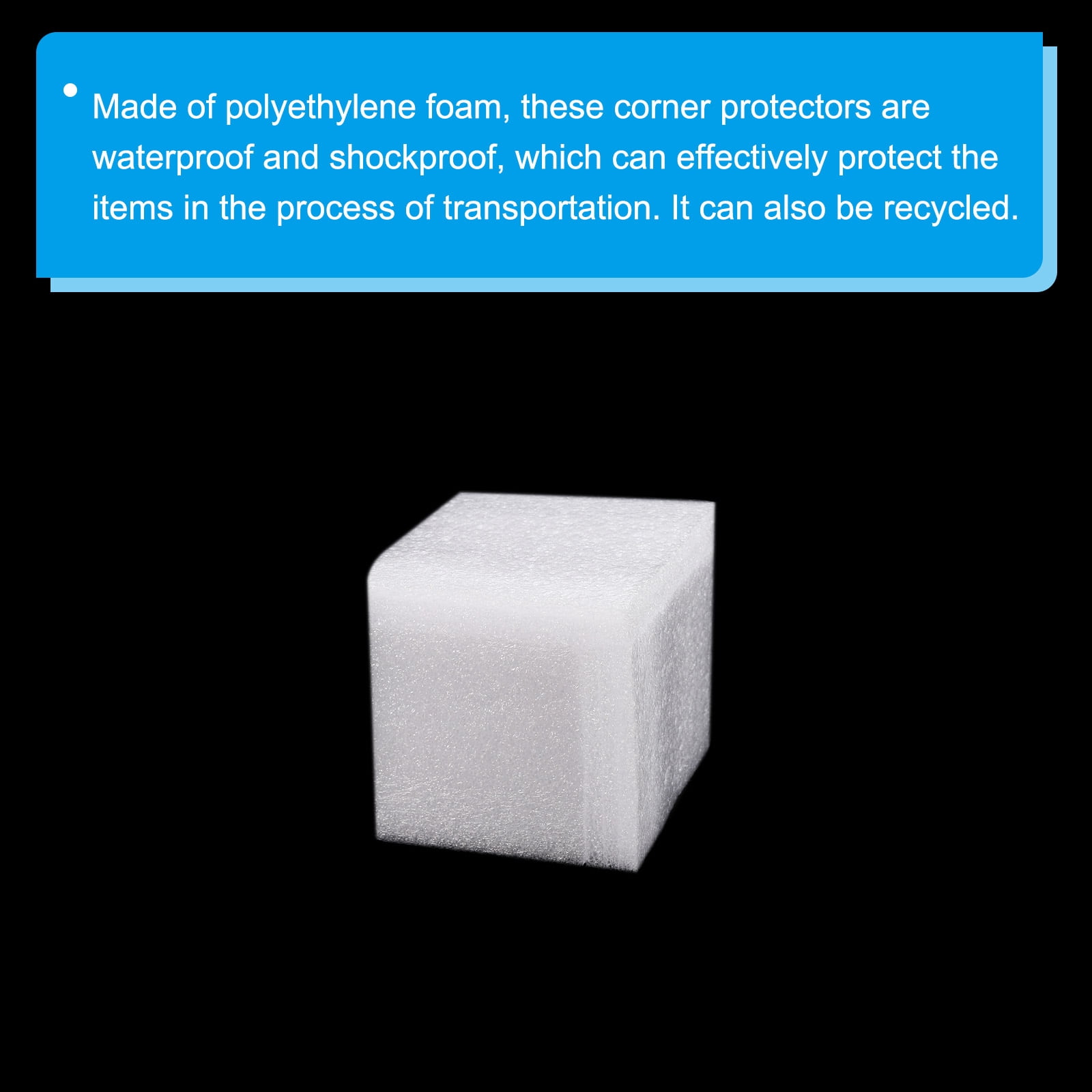 Pack of 50 Foam Corner Protector 3.1x3.1x3.1 Inch Polyethylene Edges Guard