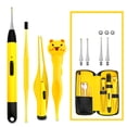 thumbnail image 1 of Tool Earpicks Ear Wax Removal Tools with LED Light Flashlight Earpick Ear Spoon Tweezers Ear Cleaner for Ear Care Ear Cleaning Tool with Case, 1 of 7