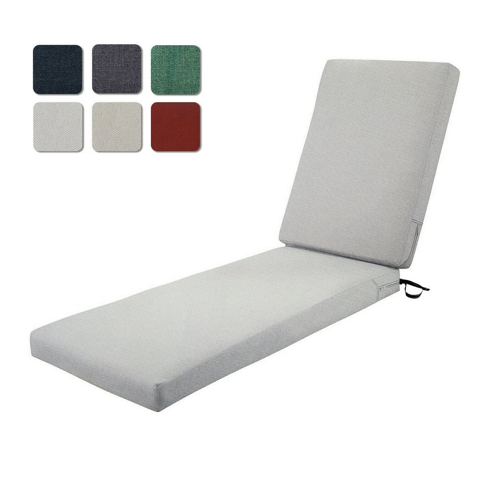 Water Resistant Patio Chaise Lounge Cushion Outdoor Beach with