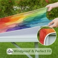 thumbnail image 6 of Colorful Tie Dye Blot Pattern Square Fitted Tablecloth with Elastic Edge,Square Table Cover,Washable Elastic Table Cover for Home Kitchen Party Decor 34"x34", 6 of 6