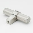 thumbnail image 2 of GlideRite 2.25 in  Satin Nickel European Knurled Solid Steel Cabinet T-Bar (Pack of 5) - Satin Nickel, 2 of 3