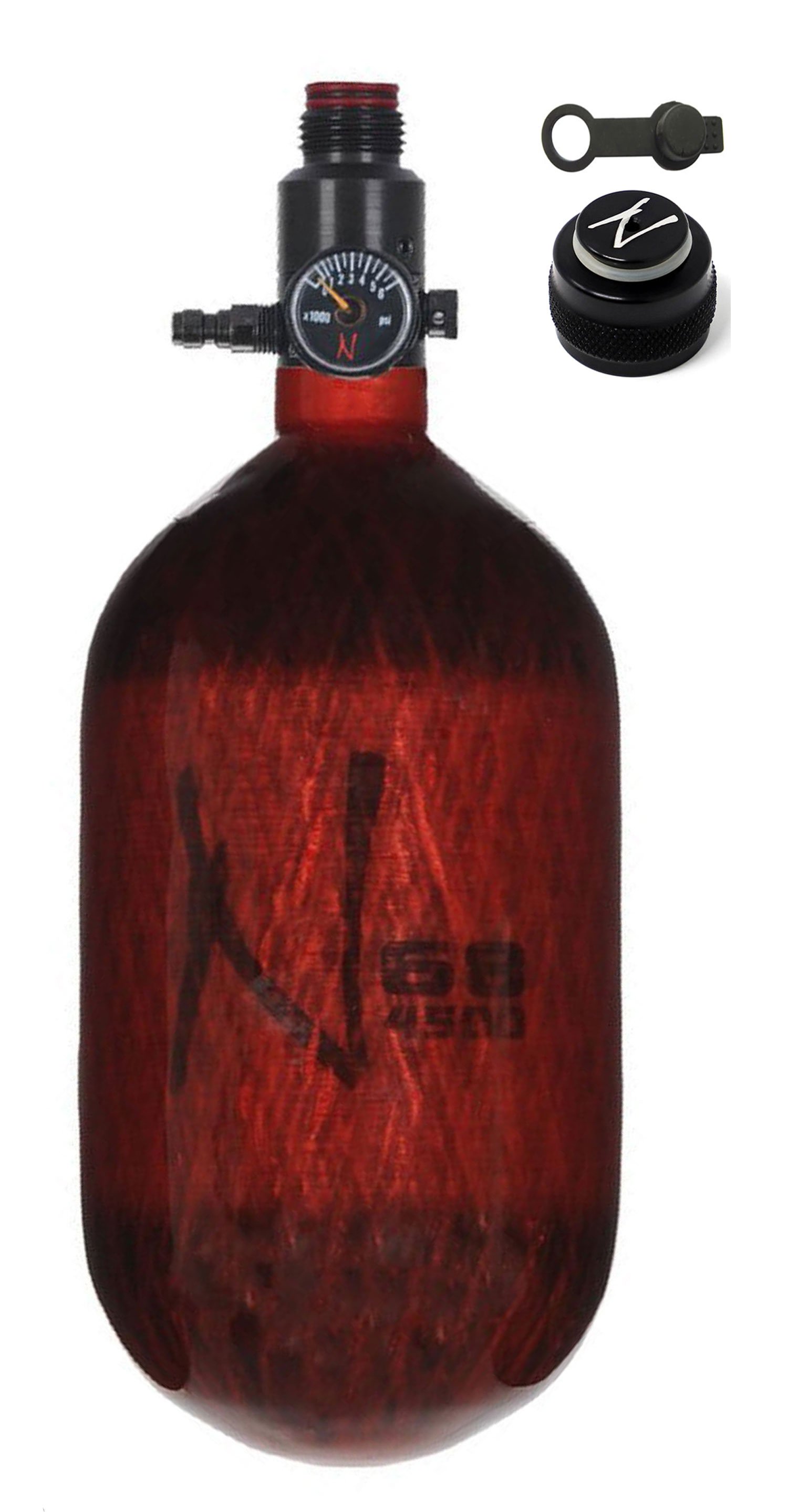 Ninja 68ci 4500psi HPA Tank with Thread Protector/Nipple Cover