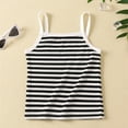 thumbnail image 2 of Hwmodou Toddler Baby Girls Cotton Base Vest Kids Striped Undershirt Tank Top Soft Undershirt Boy Girl Summer Ribbed Knit Tank Tops 6T, 2 of 4