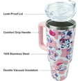 thumbnail image 3 of 40 oz Tumbler with Handle and Straw, Stainless Steel Insulated Cup with Leak Proof Lid and Straw Lid, Keep Drinks Cold and Hot for Hours（Cow）, 3 of 6