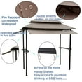 thumbnail image 5 of Canddidliike 4' x 8' Metal Grill Gazebo with Soft Top Canopy & Hook & Bar Counters - Mushroom, 5 of 9
