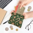 thumbnail image 5 of PU Leather Coin Purse Wallet Compact Water-Resistant Card Cases Money Organizers Candy Canes Pattern, 5 of 7