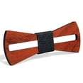 thumbnail image 1 of Corbata de hombre Pajarita ecológica Cuello hecho a mano Corbata de madera maciza de pera de cártamo, 1 of 5