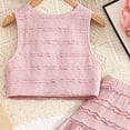 thumbnail image 5 of LIIPEE Girls Summer Outfits 2 Piece Set Kids Solid Color Ruched Sleeveless Crop Button Up Blouse A Line Pleated Skirt Cute Comfortable Breathable Casual Wear,8-9 Years, 5 of 9