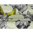 thumbnail image 5 of oneOone Velvet Greenish Beige Fabric Rooster Cock Quilting Supplies Print Sewing Fabric By The Yard 58 Inch Wide-EA, 5 of 7