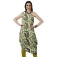 thumbnail image 2 of Moomaya Robe Kurti Sans Manches à une Épaule Imprimée pour Femmes, Vêtement de Créateur Boho pour Fête, 2 of 7