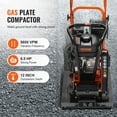 thumbnail image 2 of Dranite 6.5 HP 196cc Gas Powered Plate Compactor, 600 VPM & 4,200 lbs Force, 22.1" x 15.9" Plate for Asphalt, Patio, Paver, Walkway Landscaping Compaction, 2 of 6