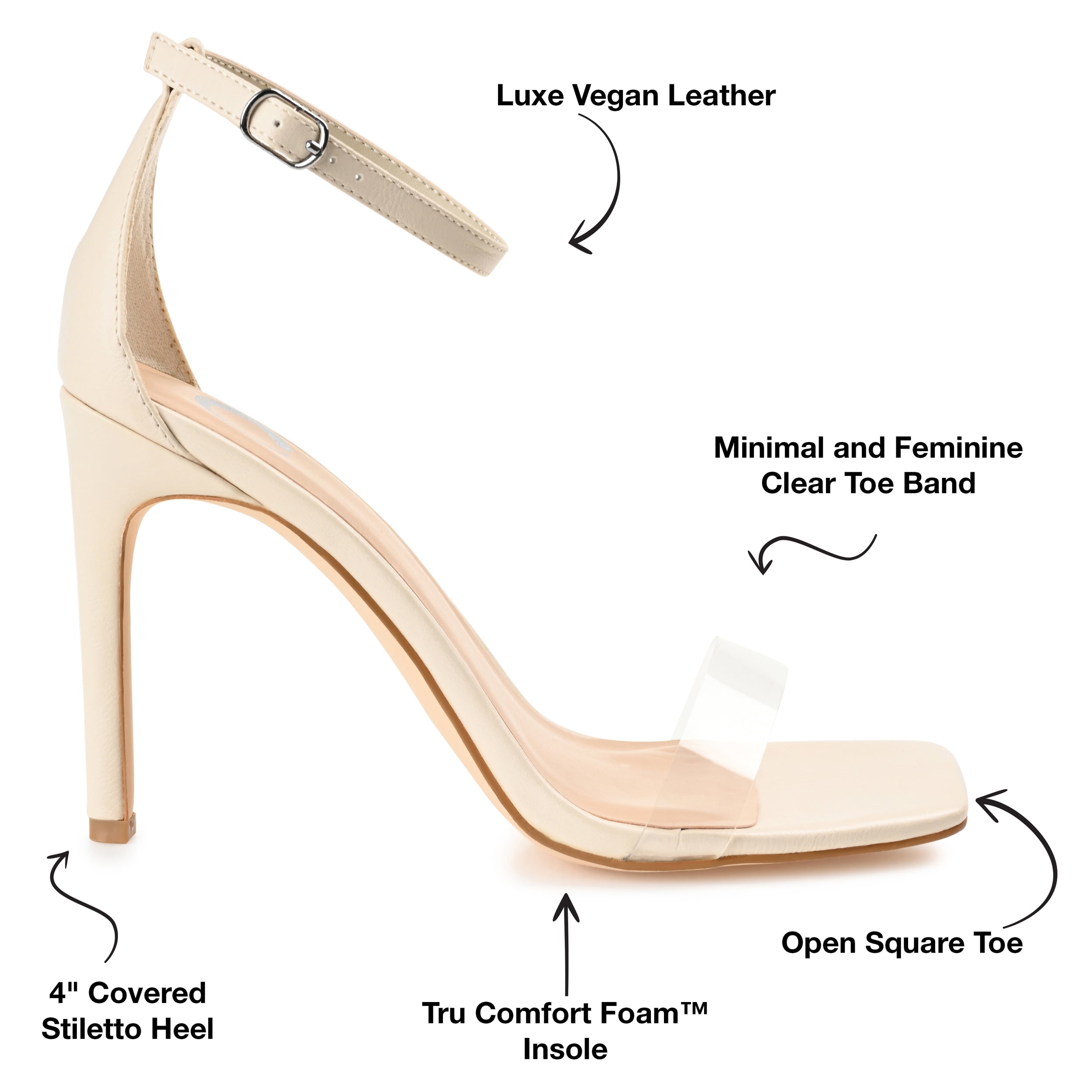 Journee Womens Lorelei Open Toe High Stiletto Sandals
