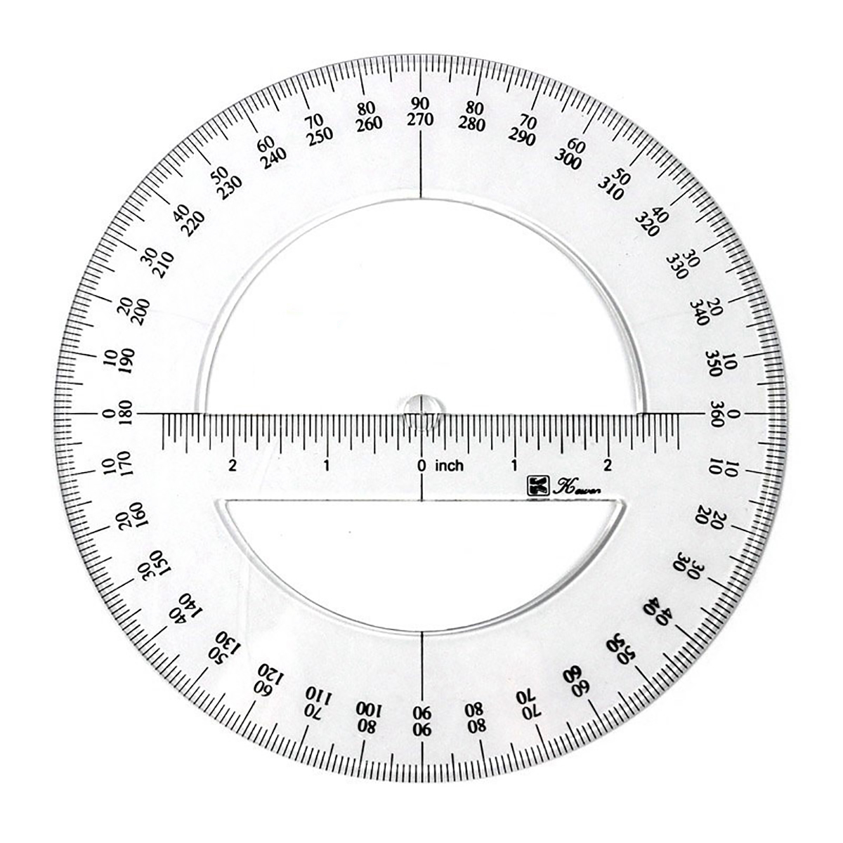 BE-TOOL 360 Degree Protractor Ruler Circle Measuring Tool for Drawing Measure Engineering Plastic - image 1 of 6