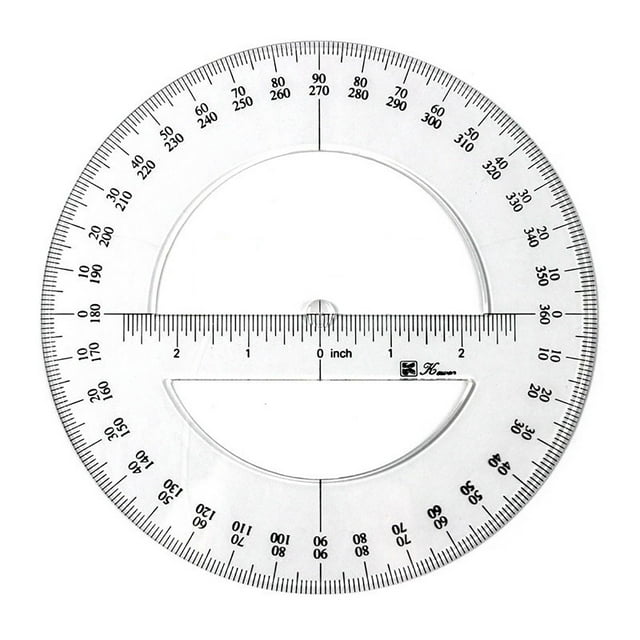 BE-TOOL 360 Degree Protractor Ruler Circle Measuring Tool for Drawing Measure Engineering Plastic