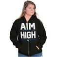 thumbnail image 4 of US Air Force Aim High USAF Logo Zip Up Hoodie Men's Women's Brisco Brands L, 4 of 6