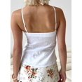 thumbnail image 4 of Women Y2K Lace Spaghetti‑Strap Crop Camisole Top, V‑Neck Babydoll Peplum Going‑Out Tank Top For Summer Beach Vacation, 4 of 8