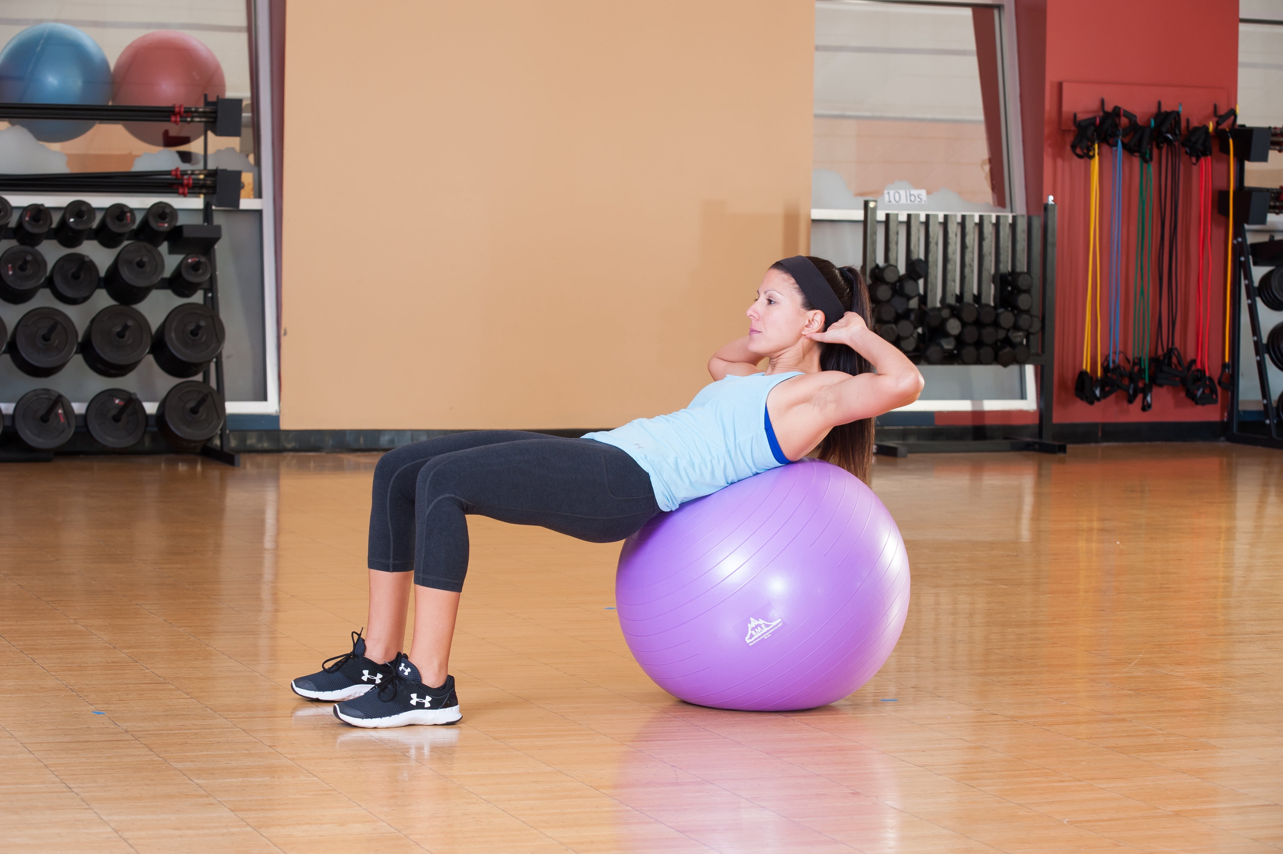 Black Mountain Products Professional Grade Stability Ball, 75cm Purple