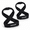 Black-Medium 12" -7.25" Wrist or Bigger, variant on Figure 8 Lifting Strap- Strongman 10-14" Deadlift Straps- True Grip Support & Heavy Duty Wrist Straps For Weightlifting Women Men-