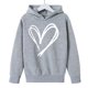 thumbnail image 3 of Sudadera con capucha y estampado de corazón de San Valentín, sudadera de manga larga para niños y niñas, chaqueta para niñas de talla mediana y grande., 3 of 7