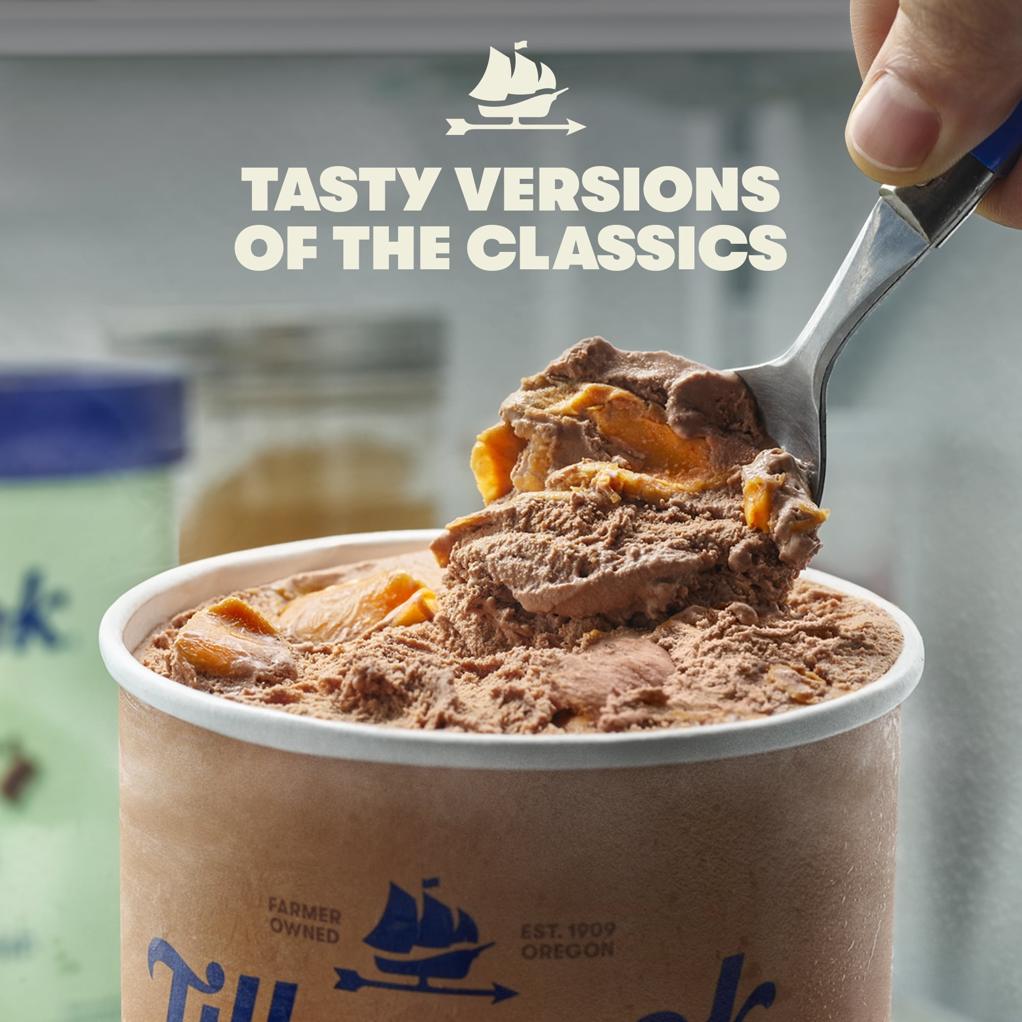 Tillamook Chocolate Peanut Butter Ice Cream, 56 fl oz