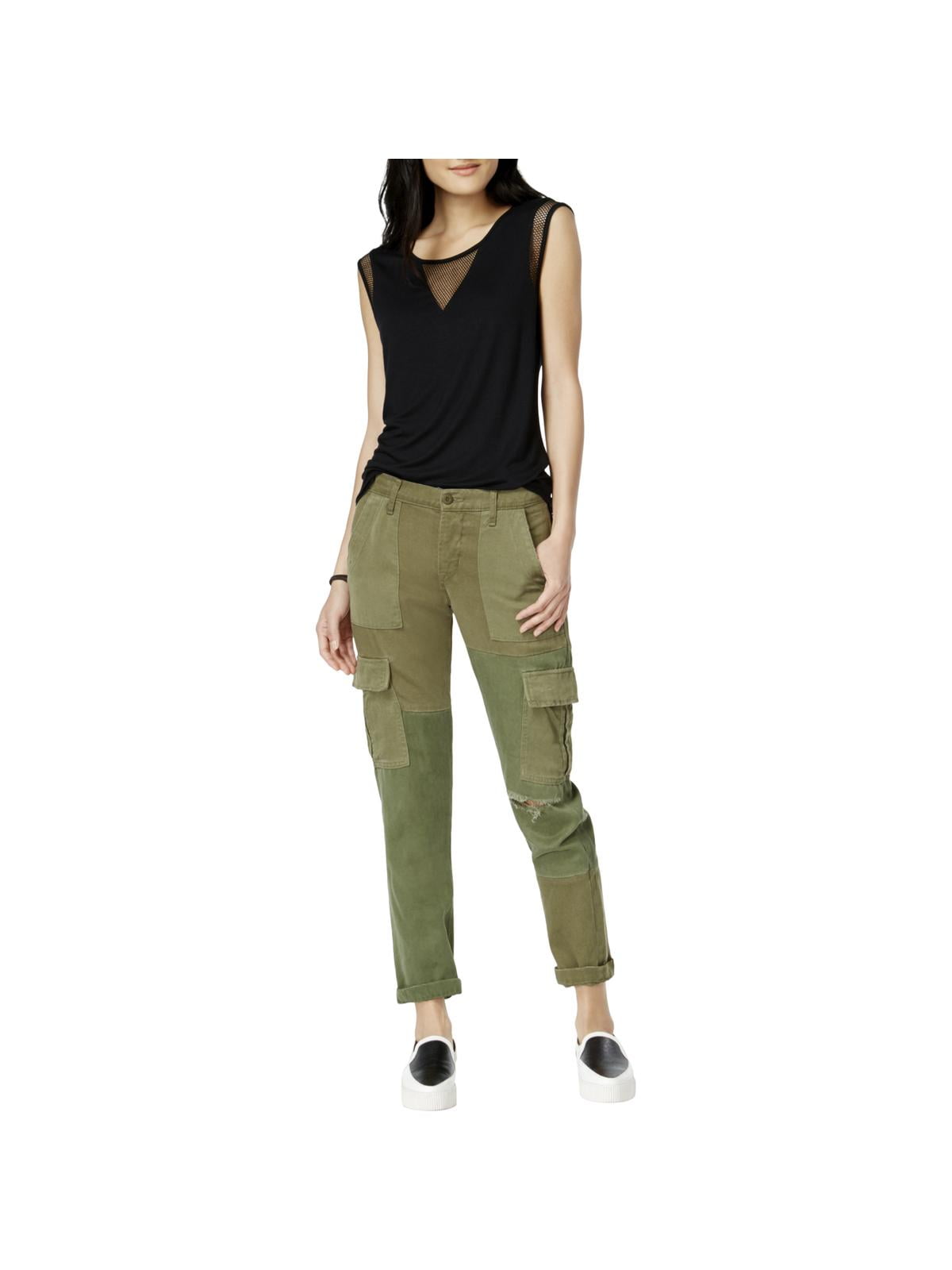 womens distressed cargo pants
