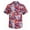 Red Floral, variant on Men's Hawaiian Shirt Short Sleeve Button Down Shirts Summer Tropical Holiday Beach Vacation Shirts