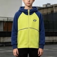 thumbnail image 5 of HAOTAGS Boys Zip Up Hoodie (2-12) Hooded Jacket with Pockets Cotton Sweatshirt Yellow Size 3T, 5 of 7