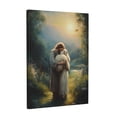 thumbnail image 3 of CozyNet Jesus Welcoming Lost Sheep Gentle Embrace Under Glowing Pastoral Landscape Wall Art Prints With Frame Canvas Perfect for Living Room & Bedroom, Ready to Hang, Wall Decor 16"x20", 3 of 10