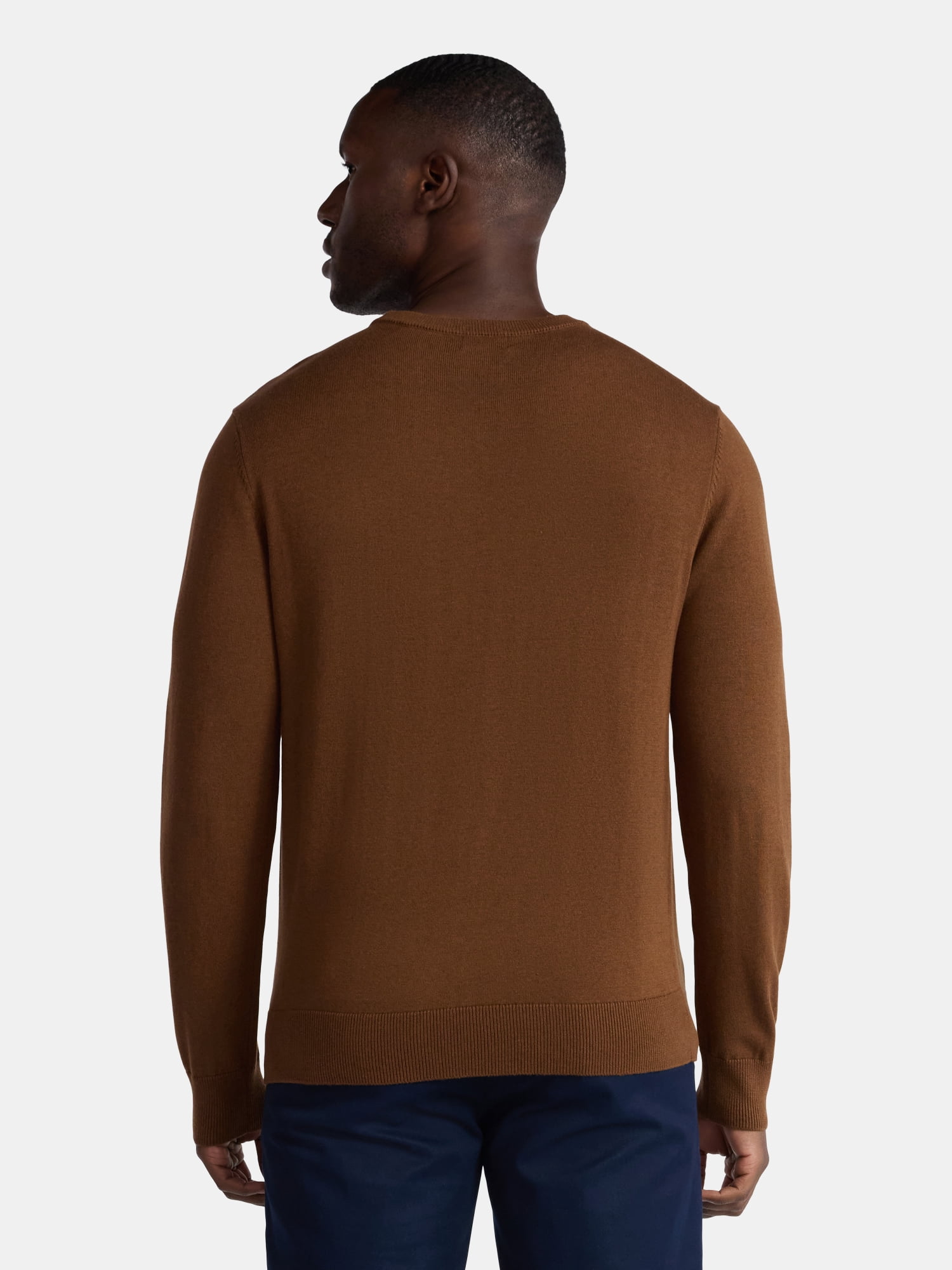 George Men's & Big Men's Relaxed Fit Lightweight Crewneck Sweater, Sizes XS-3XL