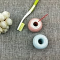 2pcs Mini Personality Simple Ceramics Toothbrush Holder Stand Antislip
