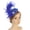 Blue, variant on Elegant French Top Hat Hair Accessory Bride Bridal Headpiece Fascinator Weddings Party Headdress Black One Size