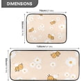 thumbnail image 3 of Cartoon Daisy Kitchen Rug Mats 2PCS Non Slip 47" x 20" + 28" x 20" Kitchen Carpet Floor Mat Hallway Rugs Anti Fatigue Doormat Home Decor, 3 of 7