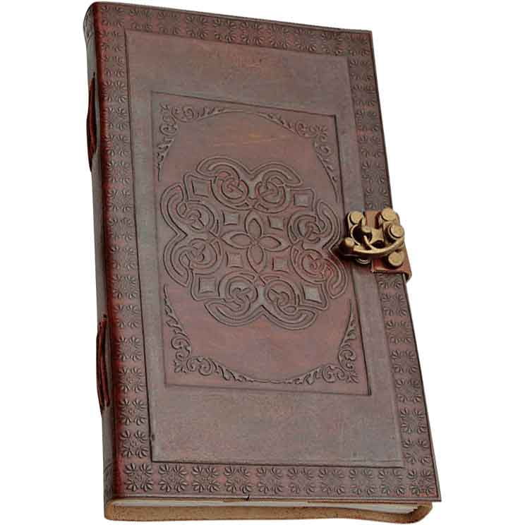 Photo 1 of Celtic Knot Leather Journal With Lock by Medieval Collectibles