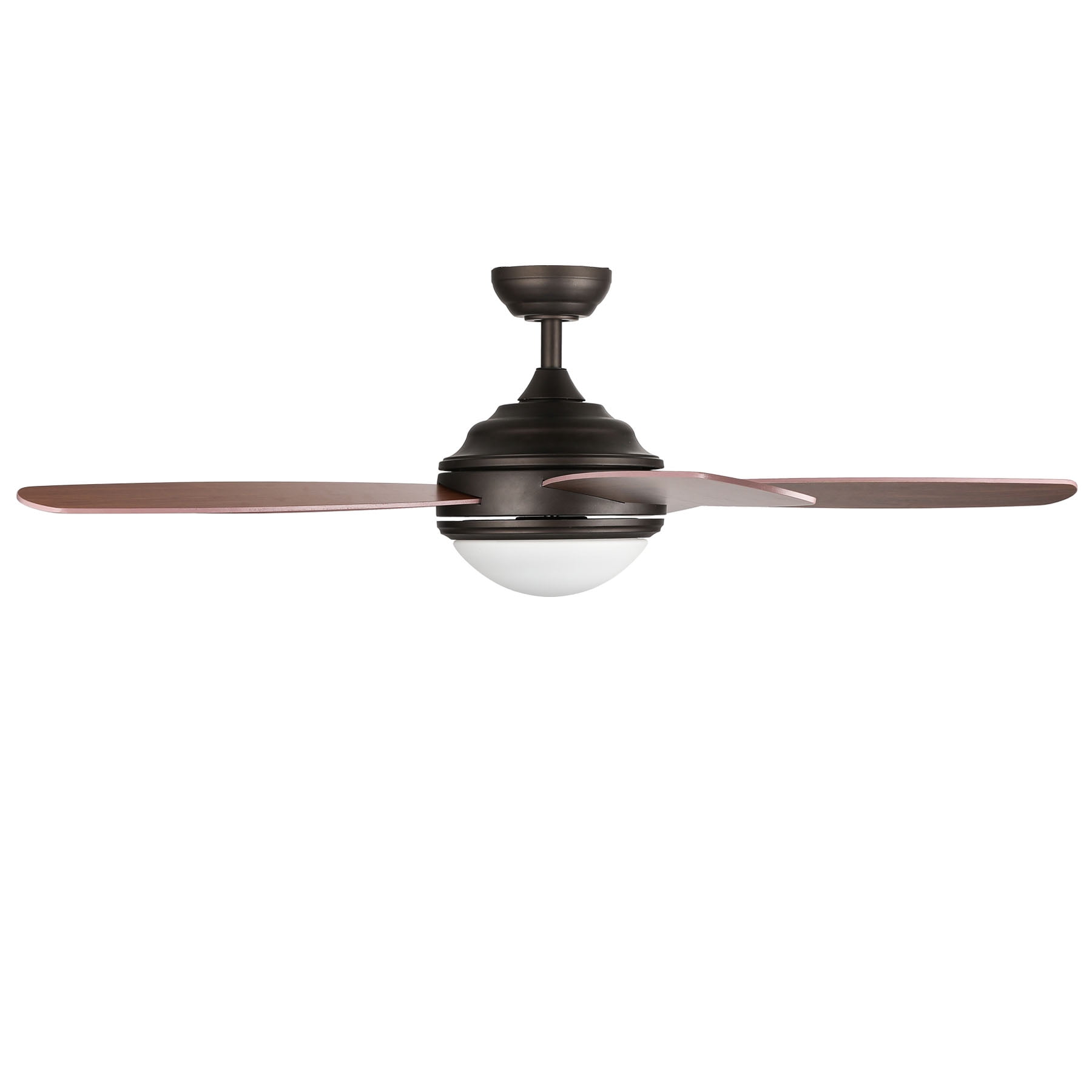 52" Ceiling Fan Five Cherry/Teak Plywood Blades LED Light Kit, Bronze Finish