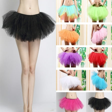 Adult Tutu Fluffy Party Skirt Soft Princess Ballet Pettiskirt Women's Dancewear
