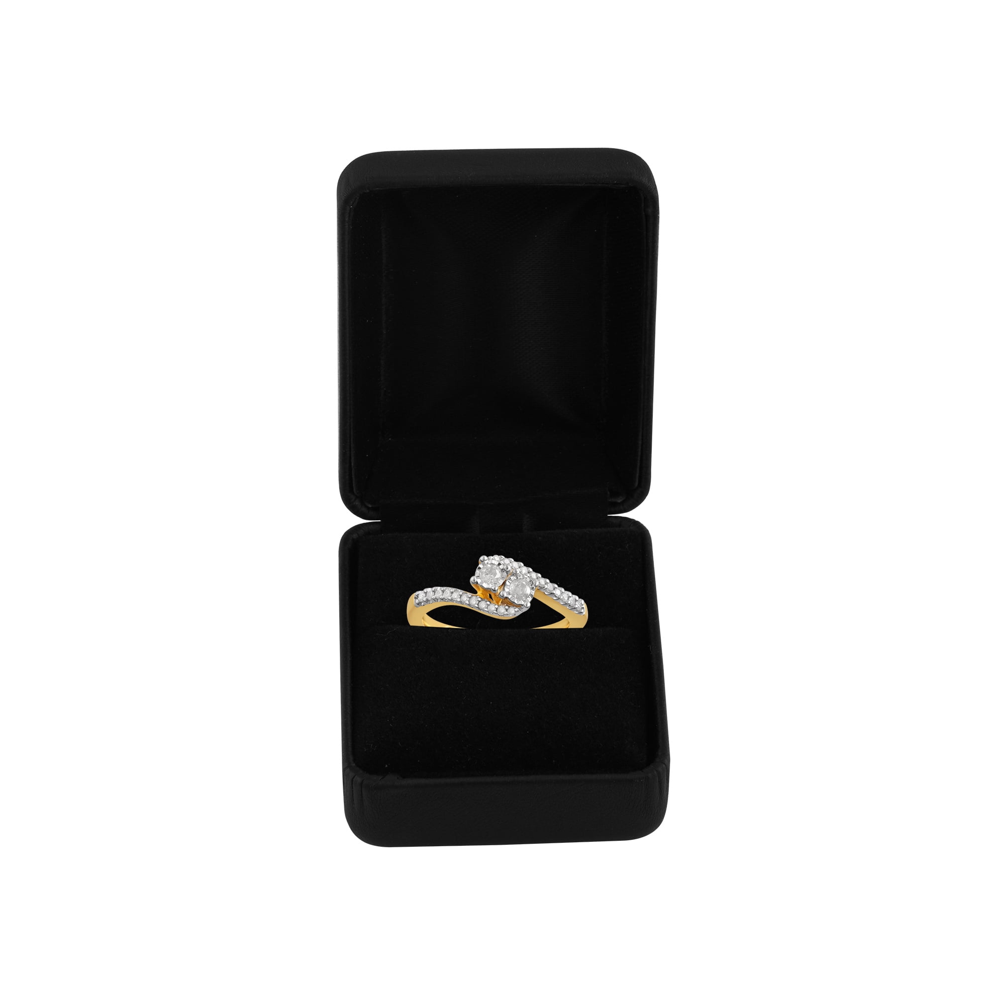 1/4 Carat T.W. Round Diamond Sterling Silver Engangement Ring. (J/I2-I3)