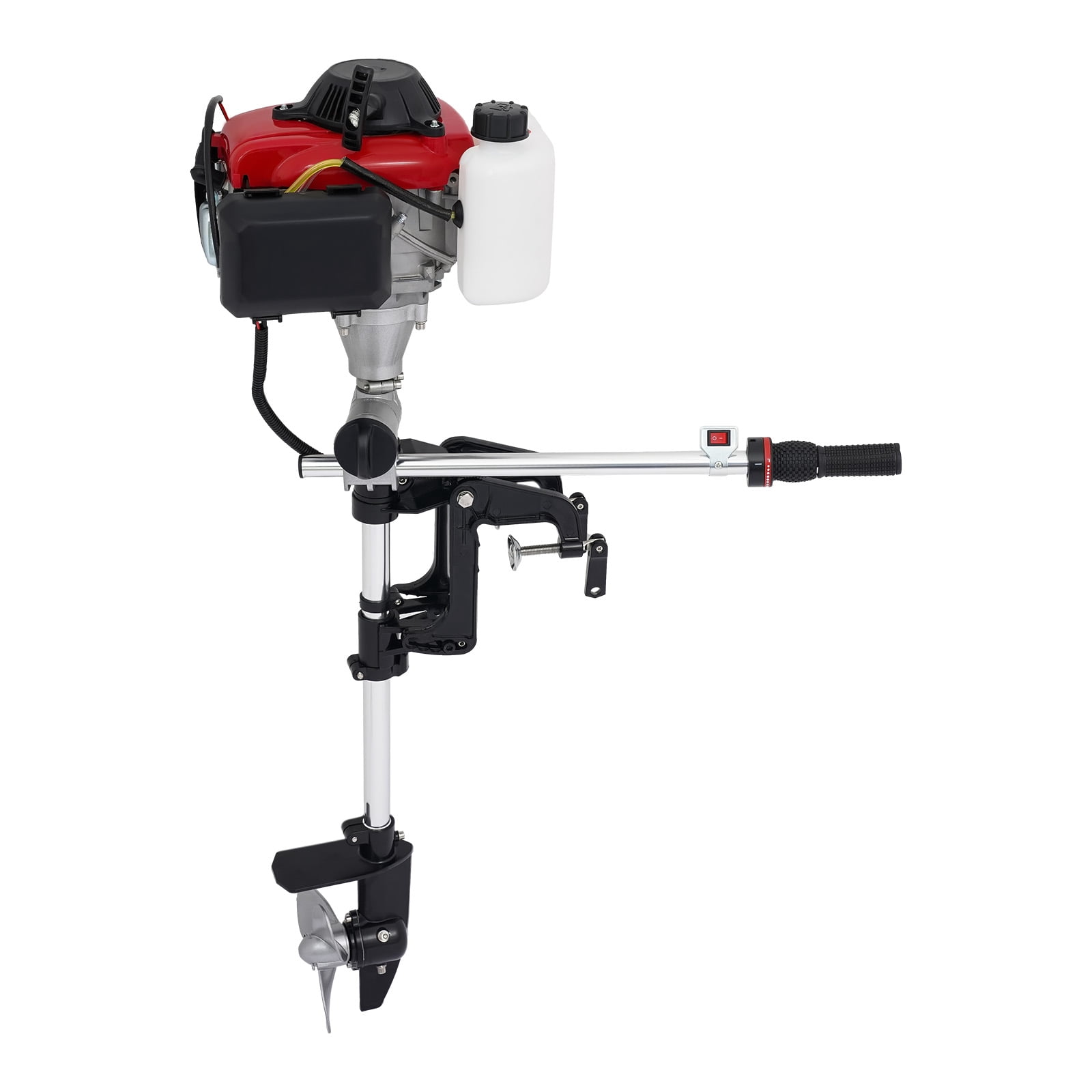 ToppiJoy 4HP 4 Stroke 53.2cc Heavy Duty Outboard Motor, Outboard Motor Boat Engine with Air Cooling System Manual Start Boat Engines for Kayak Canoe