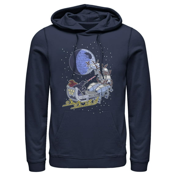Men's Star Wars Darth Vader Santa Claus Sleigh  Pull Over Hoodie