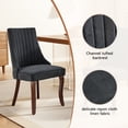 thumbnail image 5 of MIKIBAMA Upholstered Accent Chair for Dining Room with Curved Solid Wood Legs,Set of 4 (Black), 5 of 6